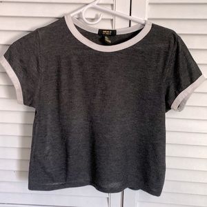 *3/$10* Forever 21 Women’s Dark Gray Crop Top